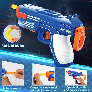 Imagen 4 de Objetivo de Tiro Electrónico Ajustable con Pelota Suspendida y 2 Pistolas de Juguete Recargable por USB, Juego Flotante para Niños a Partir de 8 Años, Regalo de Navidad