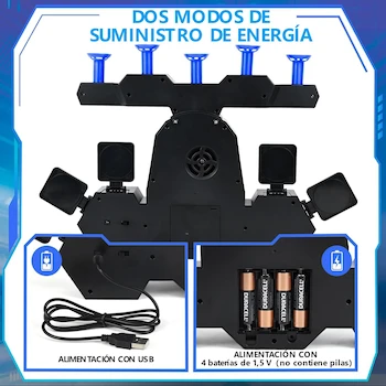 Imagen 5 de Objetivo de Tiro Electrónico Ajustable con Pelota Suspendida y 2 Pistolas de Juguete Recargable por USB, Juego Flotante para Niños a Partir de 8 Años, Regalo de Navidad