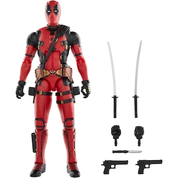 Imagen 1 de MARVEL Legends Series 6-inch Collectible Action Figure of Deadpool from Deadpool & Wolverine Movie, Red and Black Suit, Model E7385, Premium Articulated Design