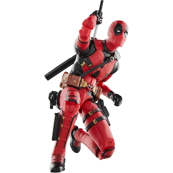 Imagen 3 de MARVEL Legends Series 6-inch Collectible Action Figure of Deadpool from Deadpool & Wolverine Movie, Red and Black Suit, Model E7385, Premium Articulated Design