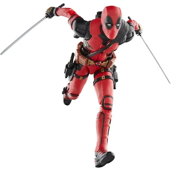 Imagen 5 de MARVEL Legends Series 6-inch Collectible Action Figure of Deadpool from Deadpool & Wolverine Movie, Red and Black Suit, Model E7385, Premium Articulated Design