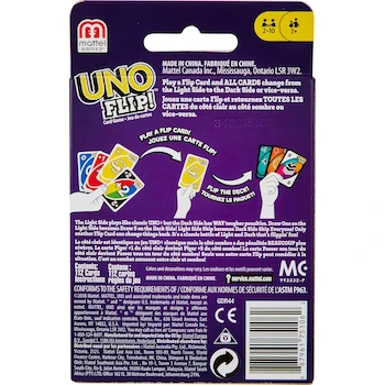 Imagen 4 de Mattel Games UNO Flip Nuevo Juego de Mesa Cartas Doble Lado Multicolor Estándar Unisex Juvenil 7 Años 2-10 Jugadores 112 Cartas ASIN B07JKB2H59