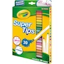 Miniatura de Crayola Super Tips 20 Plumones Delgados, 20 Colores Surtidos Clásicos, Punta Fina y Cónica, Modelo 58-8106, Paquete Estándar