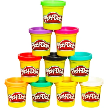 Imagen de referencia para Play-Doh Compuesto de Modelado - Funda de 10 Colores Surtidos en Latas de 2 oz, Paquete Estándar