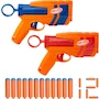 Miniatura de NERF N Series Duo Pack - 2 Lanzadores Ward N1 Vortex (Azul y Naranja), 12 Dardos N1 Compatibles, Serie N para Niños +8 Años, Capacidad 6 Dardos Cada Uno, Juegos al Aire Libre