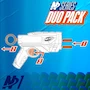 Miniatura de NERF N Series Duo Pack - 2 Lanzadores Ward N1 Vortex (Azul y Naranja), 12 Dardos N1 Compatibles, Serie N para Niños +8 Años, Capacidad 6 Dardos Cada Uno, Juegos al Aire Libre