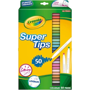 Imagen de referencia para CRAYOLA 50 Super Tips - Rotuladores Multicolor, Modelo 585150M000, Serie Super Tips, 50 Unidades