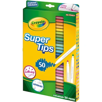 Imagen 3 de CRAYOLA 50 Super Tips - Rotuladores Multicolor, Modelo 585150M000, Serie Super Tips, 50 Unidades