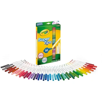 Imagen 5 de CRAYOLA 50 Super Tips - Rotuladores Multicolor, Modelo 585150M000, Serie Super Tips, 50 Unidades