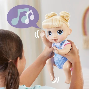 Imagen 5 de Baby Alive Muñeca Gatea y Juega Harper Hugs, Modelo B0CQ3QLY19, Color Rosa, Muñeca Interactiva de 11 Pulgadas para Niñas de 3 Años en Adelante, Serie Baby Alive
