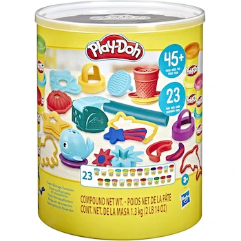 Imagen de referencia para Play-Doh Hasbro MegaSet de Creación - Kit de Manualidades Multicolor con 48 Accesorios y 23 Latas de Compuesto de Modelado (56 g c/u), Serie Play-Doh, Modelo B09W6H5KJ8, para 3 Años en Adelante