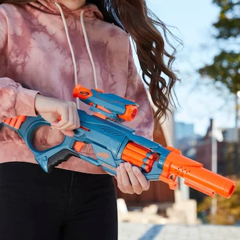 Imagen 2 de NERF Hasbro Elite 2.0 Eaglepoint RD-8 - Lanzador de Dardos Bolt Action con Tambor de 8 Dardos, Cañón Desmontable, Mira Elite, 16 Dardos Nerf Elite Oficiales, Serie Elite 2.0 Eaglepoint, para Niños y Niñas desde 8 Años