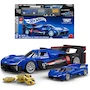 Miniatura de Mattel Brick Shop Hot Wheels Serie Speed Juguete de Construcción Cadillac Project GTP Hypercar Escala 1:32 con 236 Piezas, Hoja de Decales, Auto Die-Cast Exclusivo de Metal y Placa de Colección