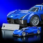 Miniatura de Mattel Brick Shop Hot Wheels Serie Speed Juguete de Construcción Cadillac Project GTP Hypercar Escala 1:32 con 236 Piezas, Hoja de Decales, Auto Die-Cast Exclusivo de Metal y Placa de Colección