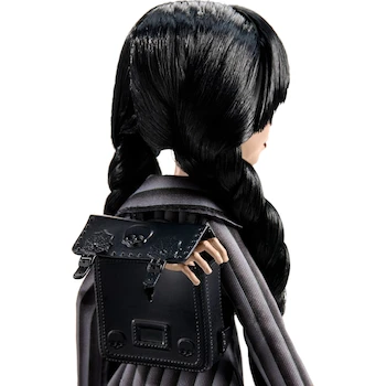 Imagen 4 de Monster High Muñeca de Colección Wednesday Addams Temporada 1 Episodio 1 Miércoles 11.5 pulgadas Negra y Blanca Muñeca Articulada de Moda