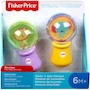 Miniatura de Fisher-Price Maracas de Animalitos Shake 'n Spin, Juguete Musical para Bebés de 6 Meses en Adelante, Set de 2 Maracas Multicolor con Diseños de León y Elefante, Altura 6.5 Pulgadas, Material Plástico, Modelo B01ASVCTEA