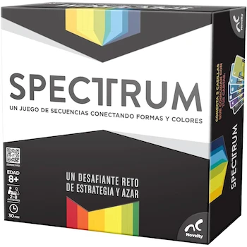 Imagen 3 de Novelty Corp Spectrum Juego de Mesa de Estrategia y Secuencia para 2-4 Jugadores, Edad Recomendada 2+, Serie En Familia