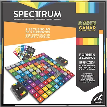 Imagen 5 de Novelty Corp Spectrum Juego de Mesa de Estrategia y Secuencia para 2-4 Jugadores, Edad Recomendada 2+, Serie En Familia