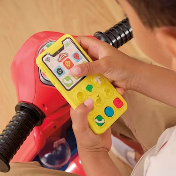 Imagen 2 de Play-Doh Set de Masa Moldeable Moto Repartidora de Pizzas Juego Ride-On Grande Multicolor, Modelo F8803, 10 Latas de 56g, 16 Accesorios de Cocina, Altura 49 cm, Peso Máx 22.6 kg, Edad 3+