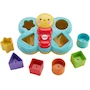 Miniatura de Fisher-Price Mariposa de Bloques Divertidos Clasificador de Formas Multicolor, 6 Bloques, Modelo CDC22, para Bebés de 6 Meses en Adelante