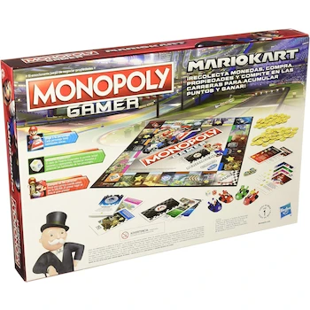 Imagen 3 de Hasbro Gaming Monopoly Edición Mario Kart Nintendo Juego de Mesa Familiar para 2-4 Jugadores Edad 8+ Años Modelo E6422 Color Multicolor Tamaño Estándar Serie Nintendo Super Mario Kart