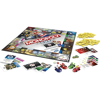 Imagen 5 de Hasbro Gaming Monopoly Edición Mario Kart Nintendo Juego de Mesa Familiar para 2-4 Jugadores Edad 8+ Años Modelo E6422 Color Multicolor Tamaño Estándar Serie Nintendo Super Mario Kart