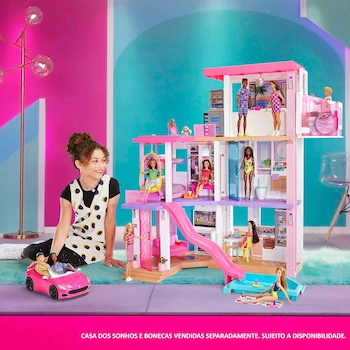 Imagen 2 de Barbie Vehículo Coche Convertible Rosa Exterior Interior Negro para Muñecas Niñas 3+ Años Mattel Imaginación Espacio 2 Muñecas Venden Separado Modelo B09BW44GBG Serie Convertible Rosa