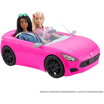 Imagen 4 de Barbie Vehículo Coche Convertible Rosa Exterior Interior Negro para Muñecas Niñas 3+ Años Mattel Imaginación Espacio 2 Muñecas Venden Separado Modelo B09BW44GBG Serie Convertible Rosa