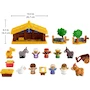 Miniatura de Fisher-Price Little People Set de Juego Nacimiento Navideño, 17 Piezas con 12 Figuras (Bebé Jesús, María, José, Tres Reyes Magos, Ángel) y 5 Piezas de Establo, Modelo HMX70, para Niños de 1 a 5 Años, Serie Little People