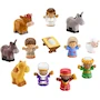 Miniatura de Fisher-Price Little People Set de Juego Nacimiento Navideño, 17 Piezas con 12 Figuras (Bebé Jesús, María, José, Tres Reyes Magos, Ángel) y 5 Piezas de Establo, Modelo HMX70, para Niños de 1 a 5 Años, Serie Little People