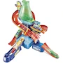 Miniatura de Hot Wheels Pista City Color Shifters Laboratorio Científico Set de Juego con Cambio de Color, Vehículo Incluido, para Niños de 4 Años, Serie Color Shifters, Tamaño Grande con 8 Piezas y Rampas, Color Azul y Multicolor