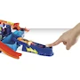 Miniatura de Hot Wheels Pista City Color Shifters Laboratorio Científico Set de Juego con Cambio de Color, Vehículo Incluido, para Niños de 4 Años, Serie Color Shifters, Tamaño Grande con 8 Piezas y Rampas, Color Azul y Multicolor