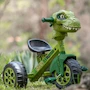 Miniatura de Prinsel Triciclo de T-Rex Trax Dinosaurio Montable para Niños, Verde, Modelo 1387, para Edades 2-5 Años, Altura 53 cm, Material Plástico y Metal