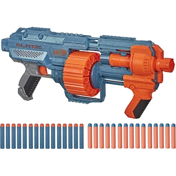 Imagen de referencia para NERF Hasbro Elite 2.0 Shockwave RD-15 - Lanzador de Dardos de Juguete Multicolor Serie Elite 2.0 Modelo RD-15 con Tambor de 15 Dardos Incluye 30 Dardos Altura 30.5 cm para Niños y Niñas a Partir de 8 Años
