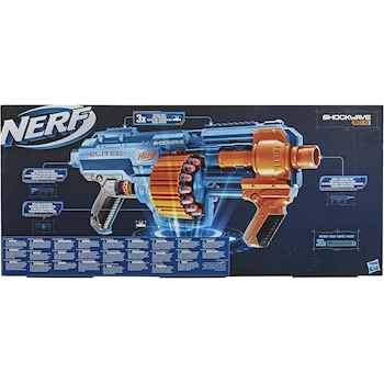 Imagen 5 de NERF Hasbro Elite 2.0 Shockwave RD-15 - Lanzador de Dardos de Juguete Multicolor Serie Elite 2.0 Modelo RD-15 con Tambor de 15 Dardos Incluye 30 Dardos Altura 30.5 cm para Niños y Niñas a Partir de 8 Años