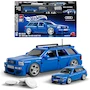 Miniatura de Mattel Brick Shop Hot Wheels Juguete de Construcción Speed '94 Audi Avant RS2, Escala 1:32, Auto Exclusivo de Metal Die-Cast, Incluye Placa de Colección, Color Plata/Verde, Serie Brick Builder, Tamaño Estándar 1:32