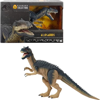 Imagen de referencia para Mattel Jurassic World Hammond Collection Figura de Acción de Dinosaurio Allosaurus Modelo JCG13, Tamaño 21 Pulgadas de Largo por 6.8 Pulgadas de Alto, Edad Recomendada 8+ Años