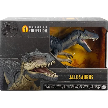 Imagen 3 de Mattel Jurassic World Hammond Collection Figura de Acción de Dinosaurio Allosaurus Modelo JCG13, Tamaño 21 Pulgadas de Largo por 6.8 Pulgadas de Alto, Edad Recomendada 8+ Años