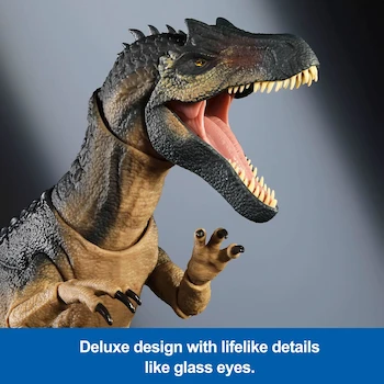 Imagen 4 de Mattel Jurassic World Hammond Collection Figura de Acción de Dinosaurio Allosaurus Modelo JCG13, Tamaño 21 Pulgadas de Largo por 6.8 Pulgadas de Alto, Edad Recomendada 8+ Años
