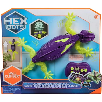 Imagen de referencia para HEX BOTS Gecko que Brilla en la Oscuridad, Juguete Robótico de Control Remoto Recargable, Modelo 6075451, Color Multicolor, Serie HEX BOTS, Material Plástico, para Niños y Niñas desde 4 Años
