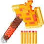Miniatura de Nerf Minecraft Firebrand Dart Blasting Axe, 6 Elite Foam Darts, Game-Inspired Minecraft Axe Design, Pull-Back Priming, Minecraft Toys Series