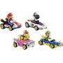 Miniatura de Hot Wheels Mario Kart Paquete de 4 Vehículos Die-cast a Escala 1:64 con Mario, Luigi, Bowser y Yoshi Negro Exclusivo Amazon