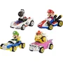Miniatura de Hot Wheels Mario Kart Paquete de 4 Vehículos Die-cast a Escala 1:64 con Mario, Luigi, Bowser y Yoshi Negro Exclusivo Amazon