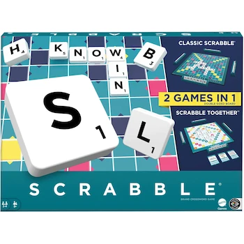 Imagen de referencia para Hasbro Scrabble Juego de Mesa 2 en 1 Clásico y Together, Tablero Reversible, Modelo B0CW3SBJ48, para 2-4 Jugadores, Niños de 8 Años en Adelante