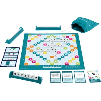 Imagen 2 de Hasbro Scrabble Juego de Mesa 2 en 1 Clásico y Together, Tablero Reversible, Modelo B0CW3SBJ48, para 2-4 Jugadores, Niños de 8 Años en Adelante