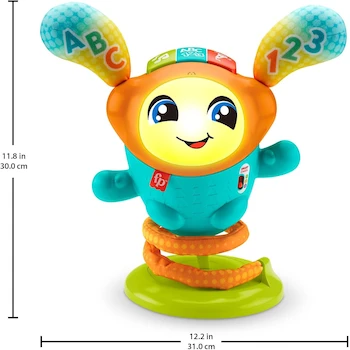 Imagen 3 de Fisher-Price DJ Bouncy Salta y Aprende, Juguete para Bebés de 9-36 Meses, Modelo HFT76, Color Multicolor, Dimensiones 33x28x19 cm, Peso 1.24 kg