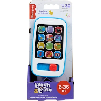 Imagen 5 de Fisher-Price Ríe y Aprende Juguete para Bebés Smartphone de Aprendizaje Azul Modelo HXB83 para Bebés de 6 Meses en Adelante