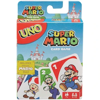 Imagen 4 de UNO Super Mario Bros Juego de Cartas Edición Temática, Serie Super Mario Bros, Modelo DRD00, 112 Cartas, Multicolor (Rojo, Azul, Verde, Blanco)