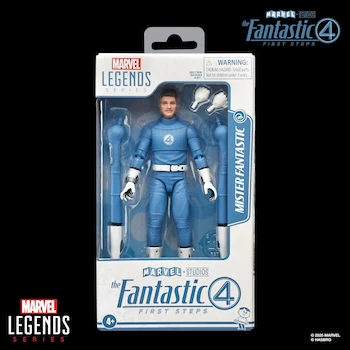 Imagen 2 de Marvel Legends Series Mister Fantastic Figura de Acción de 15 cm, Los 4 Fantásticos: Primeros Pasos, Colección Retro, Escala 6 Pulgadas, Articulada, Color Azul, Modelo F4454, Hasbro
