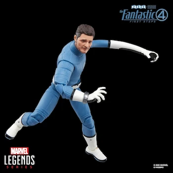 Imagen 5 de Marvel Legends Series Mister Fantastic Figura de Acción de 15 cm, Los 4 Fantásticos: Primeros Pasos, Colección Retro, Escala 6 Pulgadas, Articulada, Color Azul, Modelo F4454, Hasbro